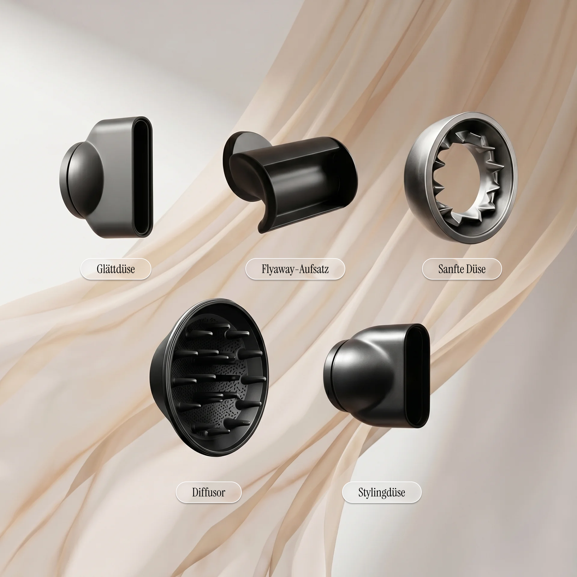 5 Styling-Aufsätze für den 2glow AirPro