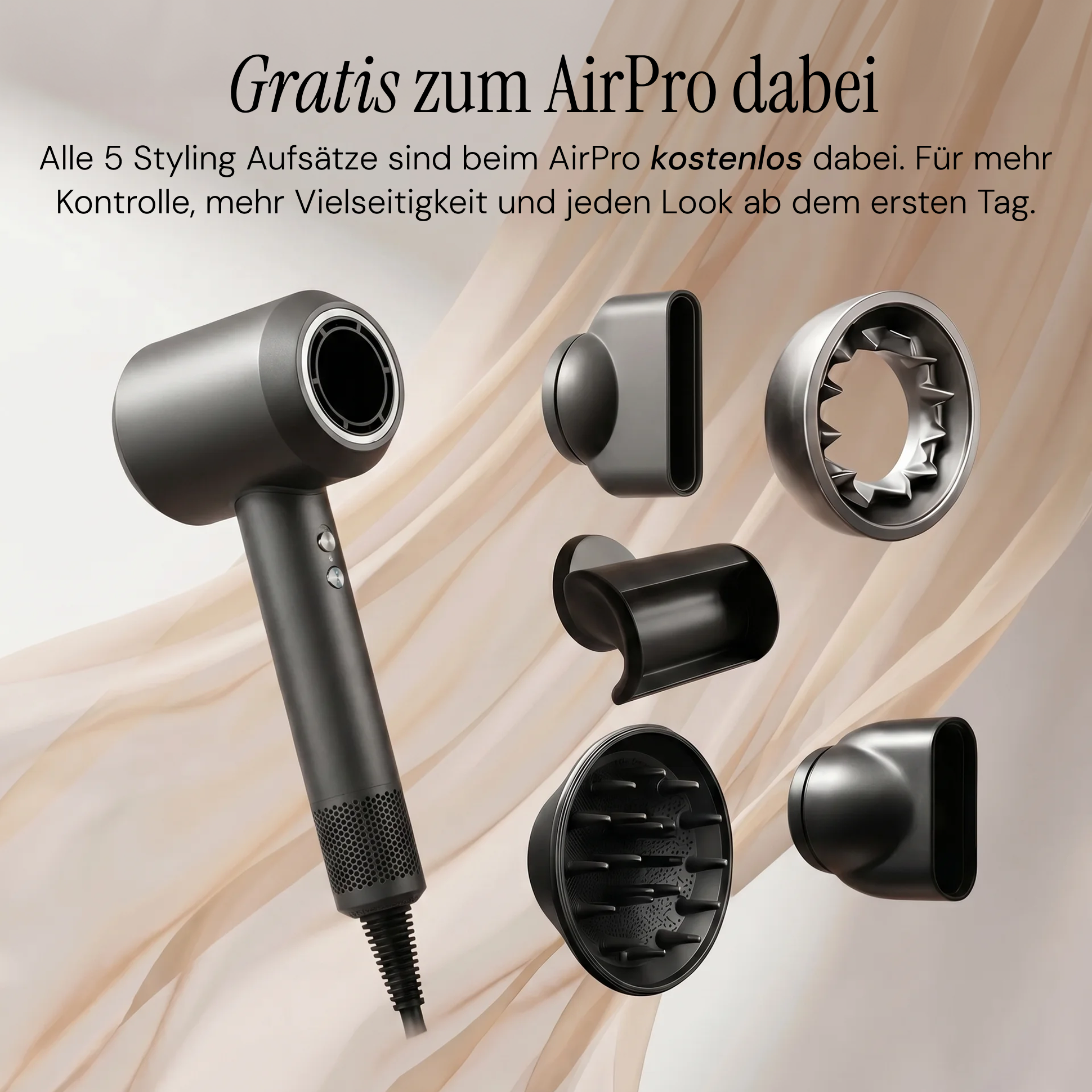 5 Styling-Aufsätze für den 2glow AirPro