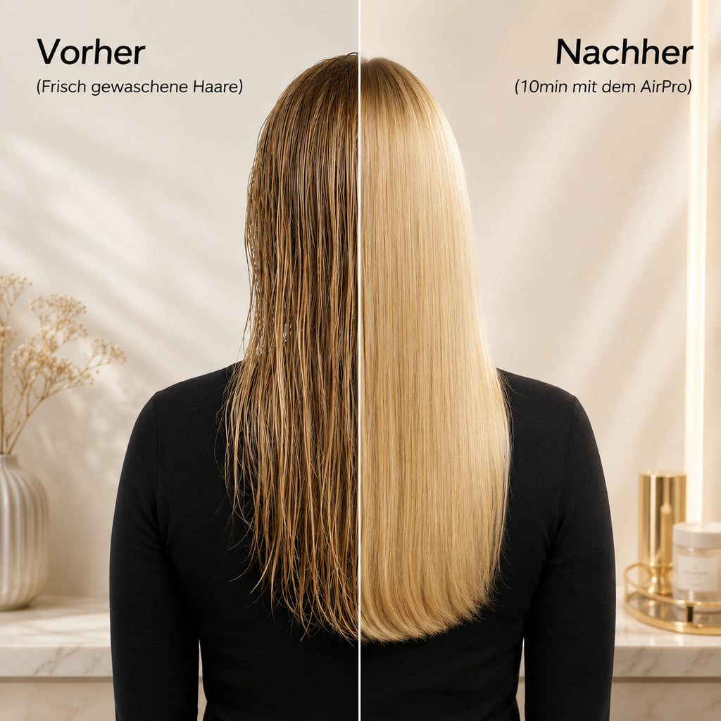 Vorher und nachher: Styling mit dem AirPro